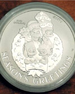 Simpsons™ Season's Greetings 1 Oz Silver BU Christmas Coin