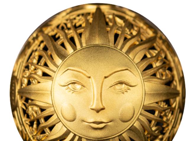 SUN AND MOON Filigree Spherical 2 Oz Silver Coin - Image 2