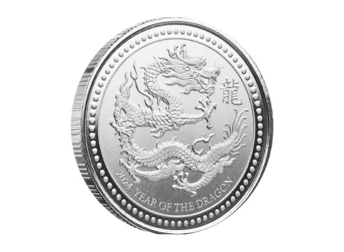 2024 Year of the Dragon Half oz Silver Proof Like coin - Image 2