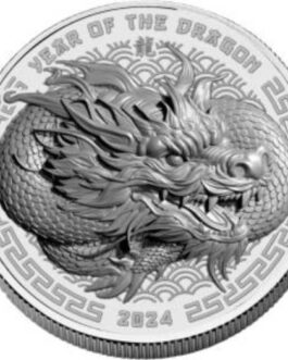 2024 Fiji Year of the Dragon UHR 1 oz Silver Coin