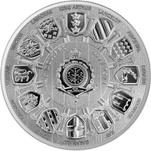 Arthur Pendragon 1 Oz Silver BU Coin - Image 2