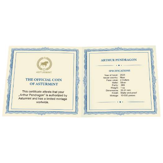Arthur Pendragon 1 Oz Silver BU Coin - Image 3