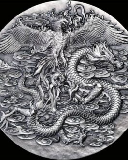 2024 Double Dragon and Phoenix 1.8oz .999 Silver coin