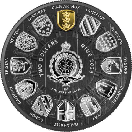 Arthur Pendragon Camelot Multimetal 1 OZ Silver Coin - Image 2