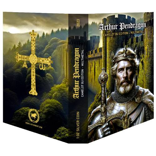 Arthur Pendragon Camelot Multimetal 1 OZ Silver Coin - Image 4