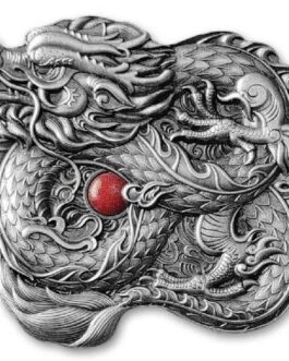 China Whiskered Dragon 1 Oz Ultra High Relief Silver Stacker