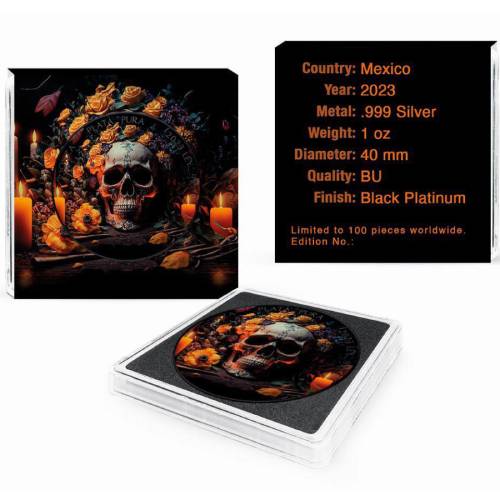 2023 Libertad Luces de los Muertos 1 Oz Silver Coin - Image 2