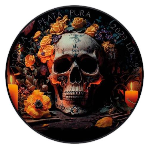 2023 Libertad Luces de los Muertos 1 Oz Silver Coin