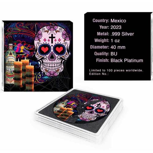 2023 Libertad Tequila de los Muertos 1 Oz Silver Coin - Image 3