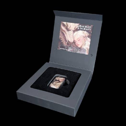 Lunar Beast & The Beauty 2 oz .999 Silver Cast Bar - Image 4