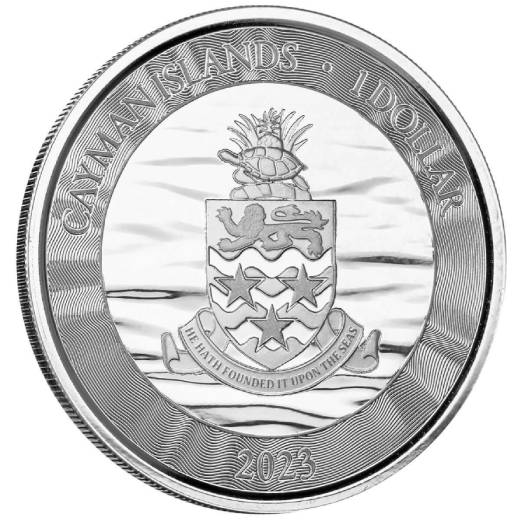 2023 Cayman Islands Loggerhead Turtle 1 Oz Silver BU Coin - Image 2