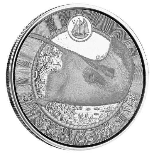 2023 Cayman Islands Stingray 1 Oz Silver BU Coin